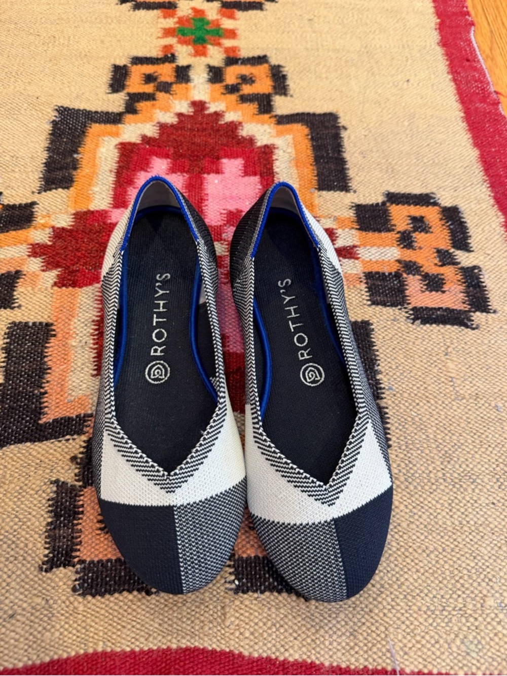 Rothy’s The Point Flats Size 8 | Houndstooth | Washable & Eco-Friendly